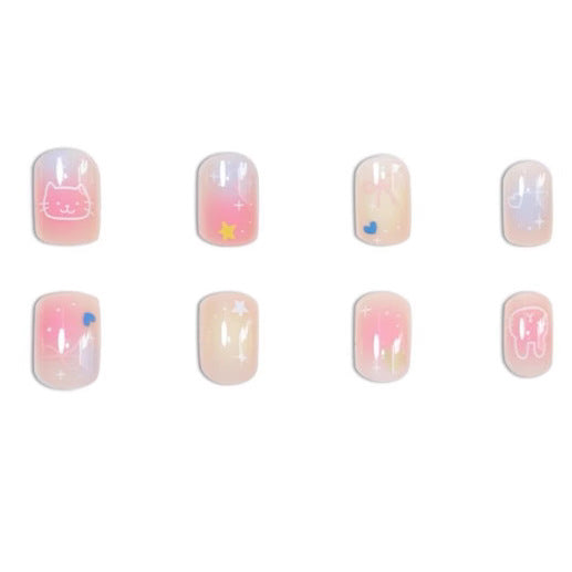 No.ET27 Cute Rabbit Fingernails Patch 24pcs/Set