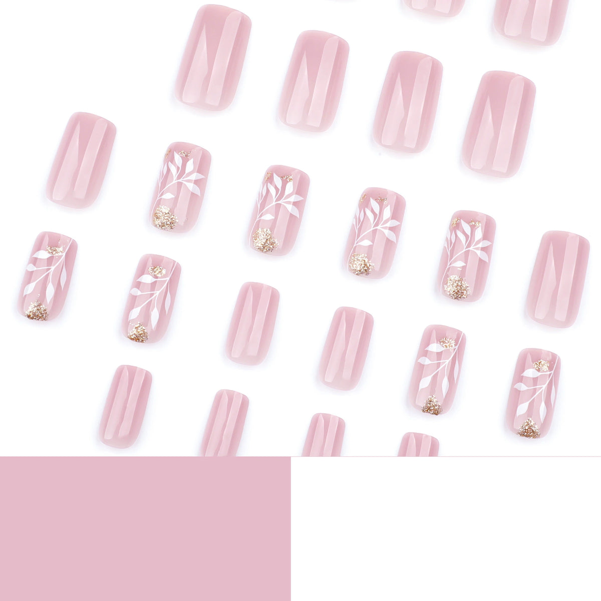 No.F284 White Flowers Fingernails Patch 24pcs/Set