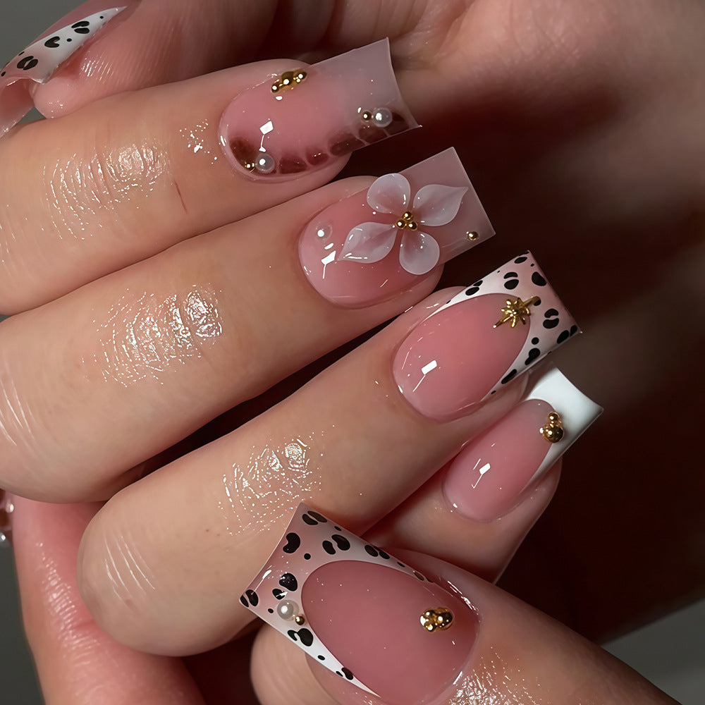 No.F629 Leopard Print Fingernails Patch 24pcs/Set