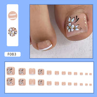 No.184 Ink Ftyle Flower Toenails Patch 24pcs/Set