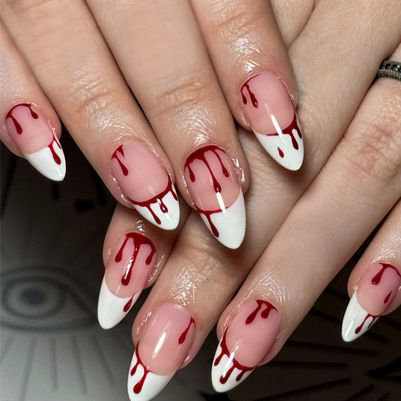 No.AW146 Halloween Blood Fingernails Patch 24pcs/Set