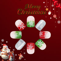 No.CM78 Christmas Glitter Fingernails Patch 24pcs/Set