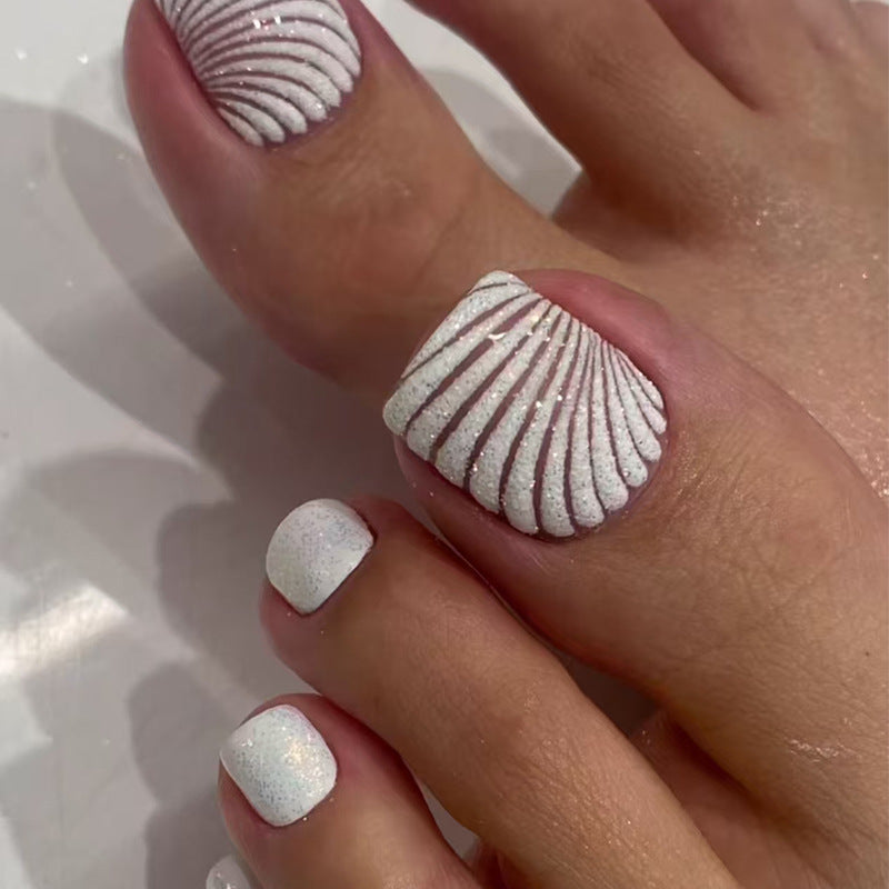 No.BH7 Shell Toenails Patch 24pcs/Set