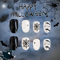 No.AW60 Halloween Bat Spider Fingernails Patch 24pcs/Set