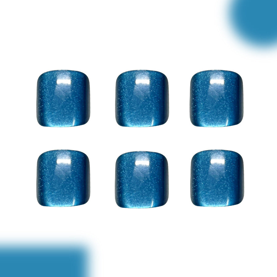 No.566 Blue Cat's Eye Toenails Patch 24pcs/Set