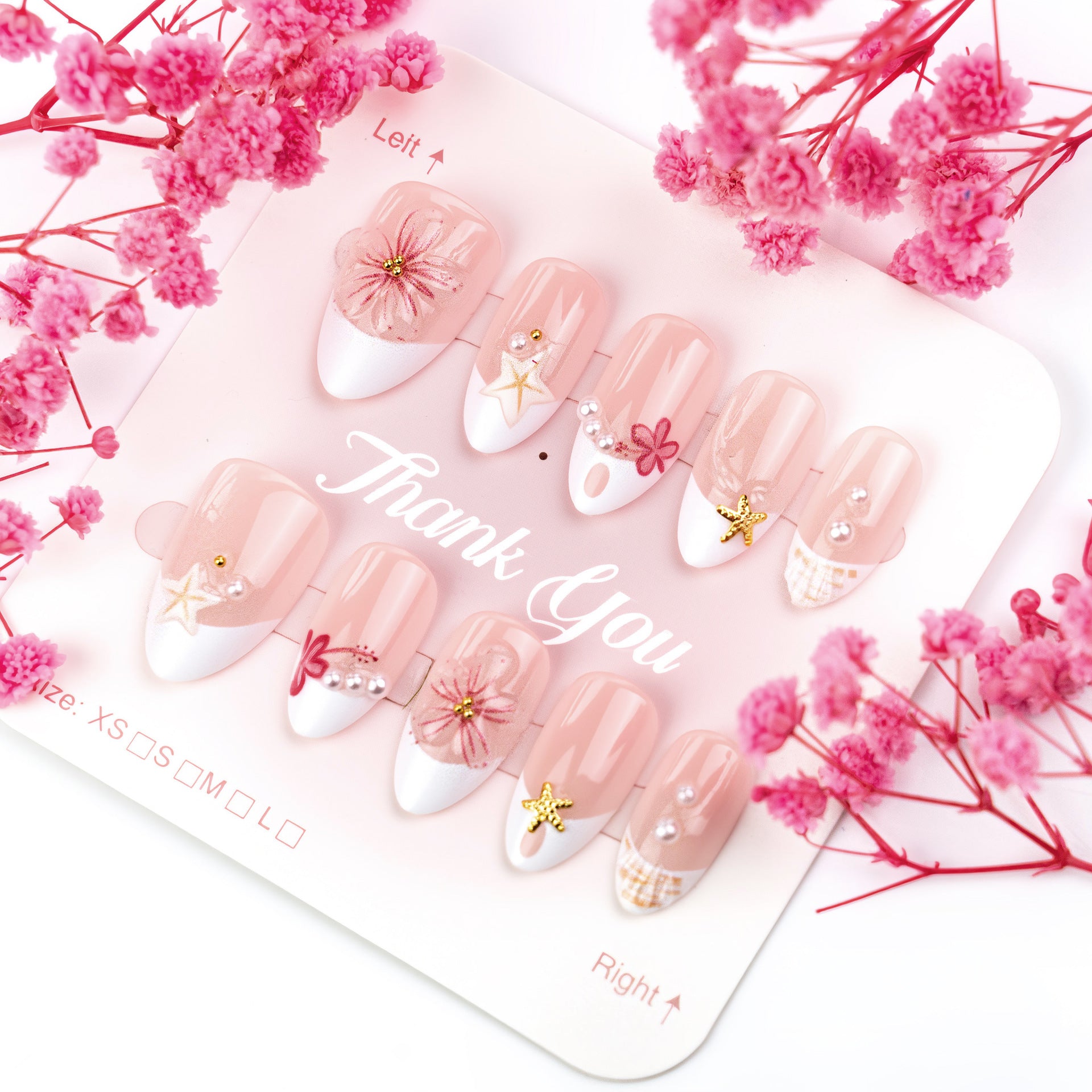 No.BH71 Flower Starfish Fingernails Patch 30pcs/Set