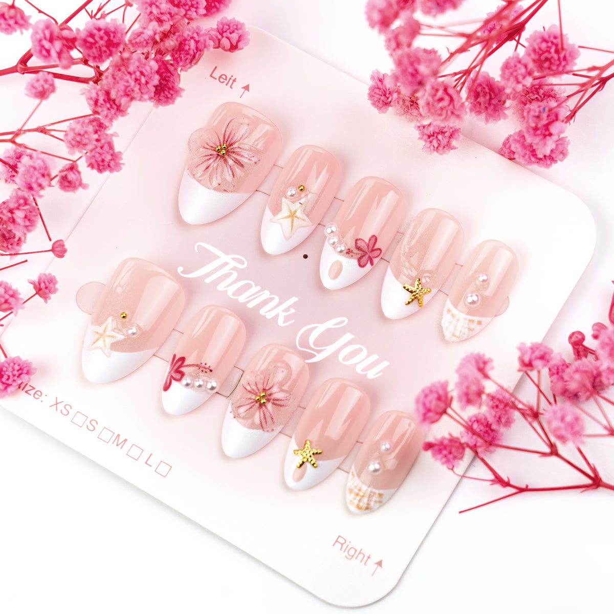 No.BH71 Flower Starfish Fingernails Patch 30pcs/Set