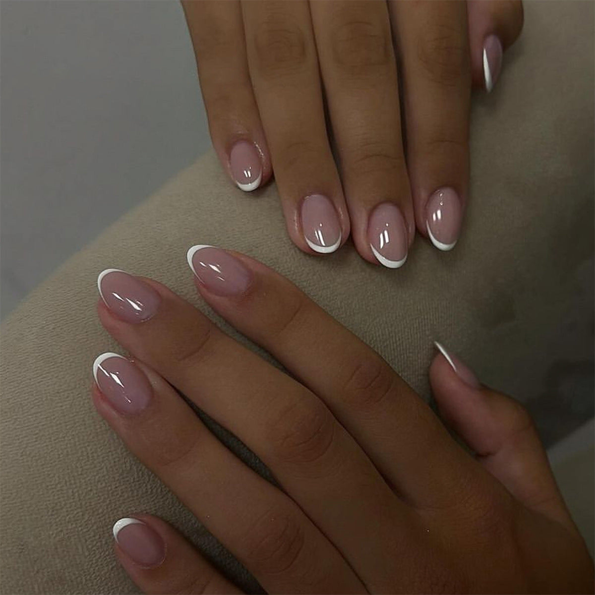 No.F638 Pink Fingernails Patch 24pcs/Set
