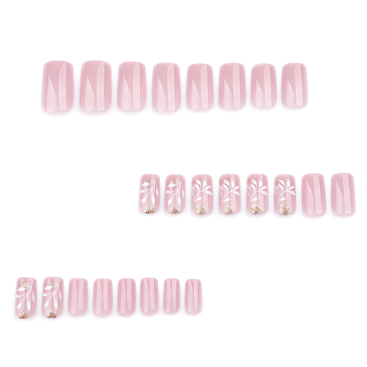 No.F284 White Flowers Fingernails Patch 24pcs/Set