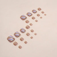 No.260 Glitter Pink Toenails Patch 24pcs/Set