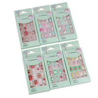 No.KD10 Christmas Mini Kids Press on Fingernails 24pcs/Set