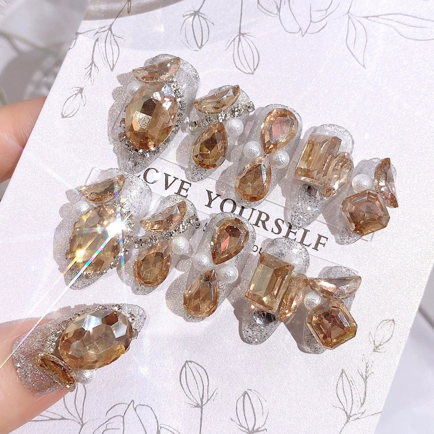 No.F306 Big Diamond Fingernails Patch 24pcs/Set