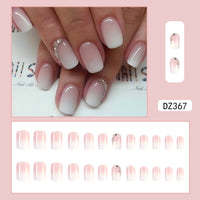 No.F25 Gradient Jelly Powder Fingernails Patch 24pcs/Set