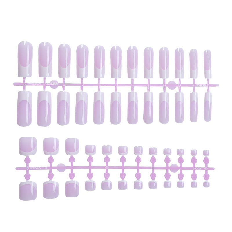 No.PSN111 Pink&White Hand & Toe Pair Set-48pcs