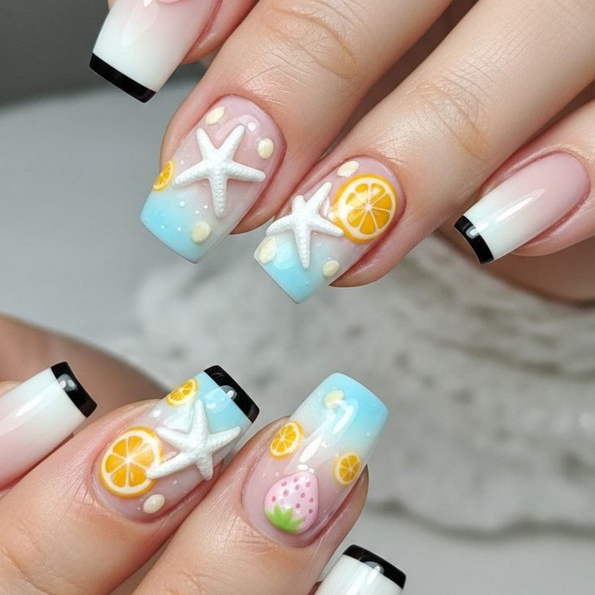 No.BH20 Starfish Fingernails Patch 24pcs/Set