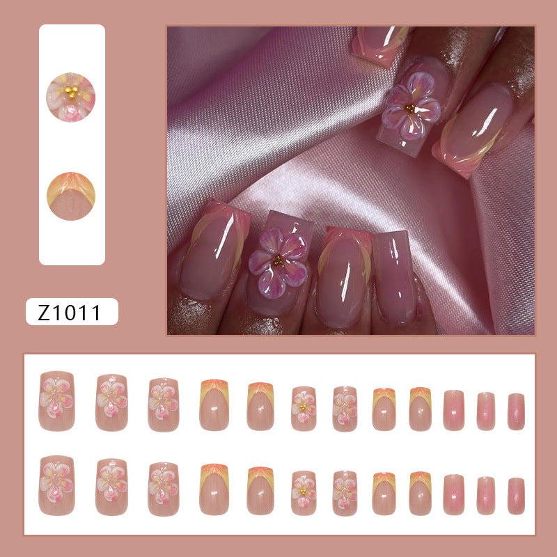 No.F391 Flower Fingernails Patch 24pcs/Set