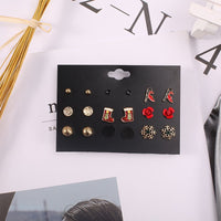 No.JR13 12 pairs/set Christmas Earrings Set