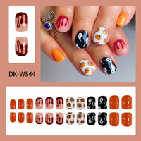 No.AW10 Halloween Blood Drop Pumpkin Ghost Fingernails Patch 24pcs/Set