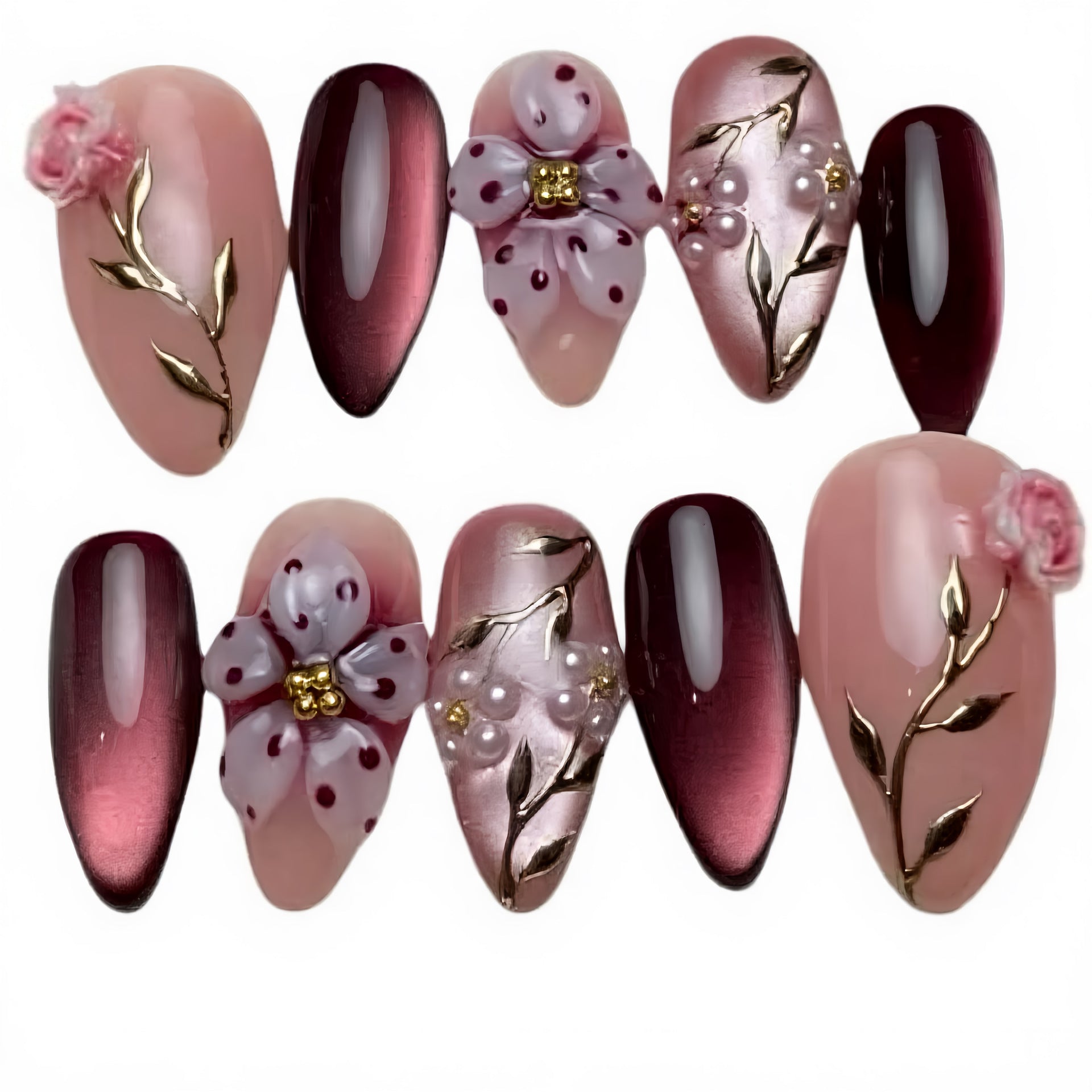 No.F847 Leopard Print Fingernails Patch 24pcs/Set