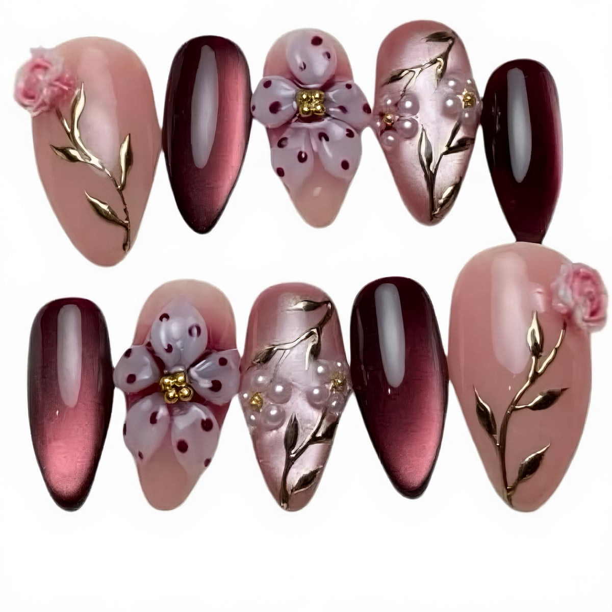 No.F847 Leopard Print Fingernails Patch 24pcs/Set