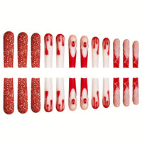 No.AW141 Halloween Flash Spider Fingernails Patch 24pcs/Set