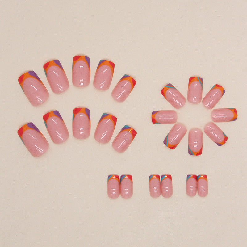 No.F90 Colorful Fingernails Patch 24pcs/Set