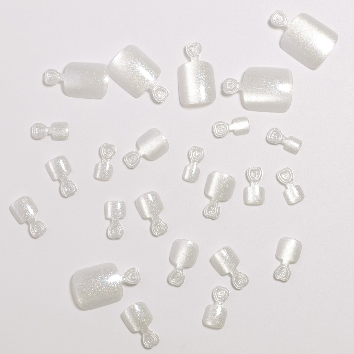 No.769 White Cat's Eye Toenails Patch 24pcs/Set