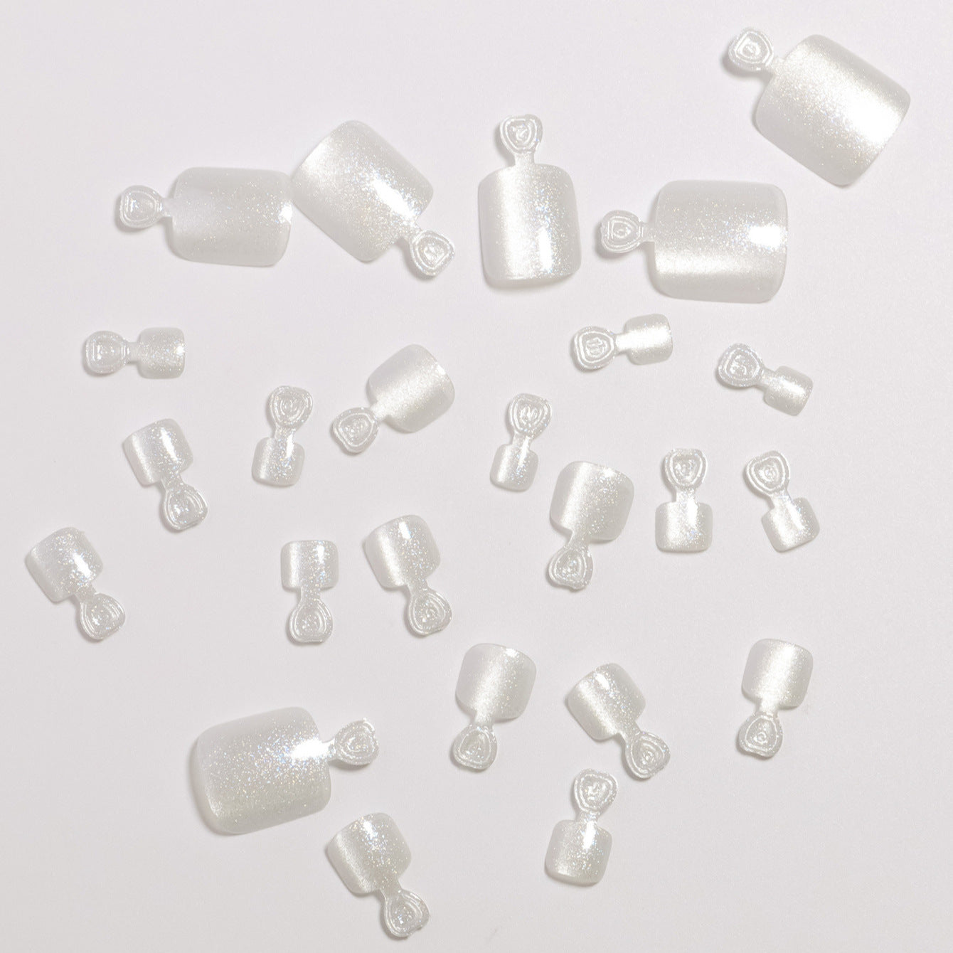 No.769 White Cat's Eye Toenails Patch 24pcs/Set