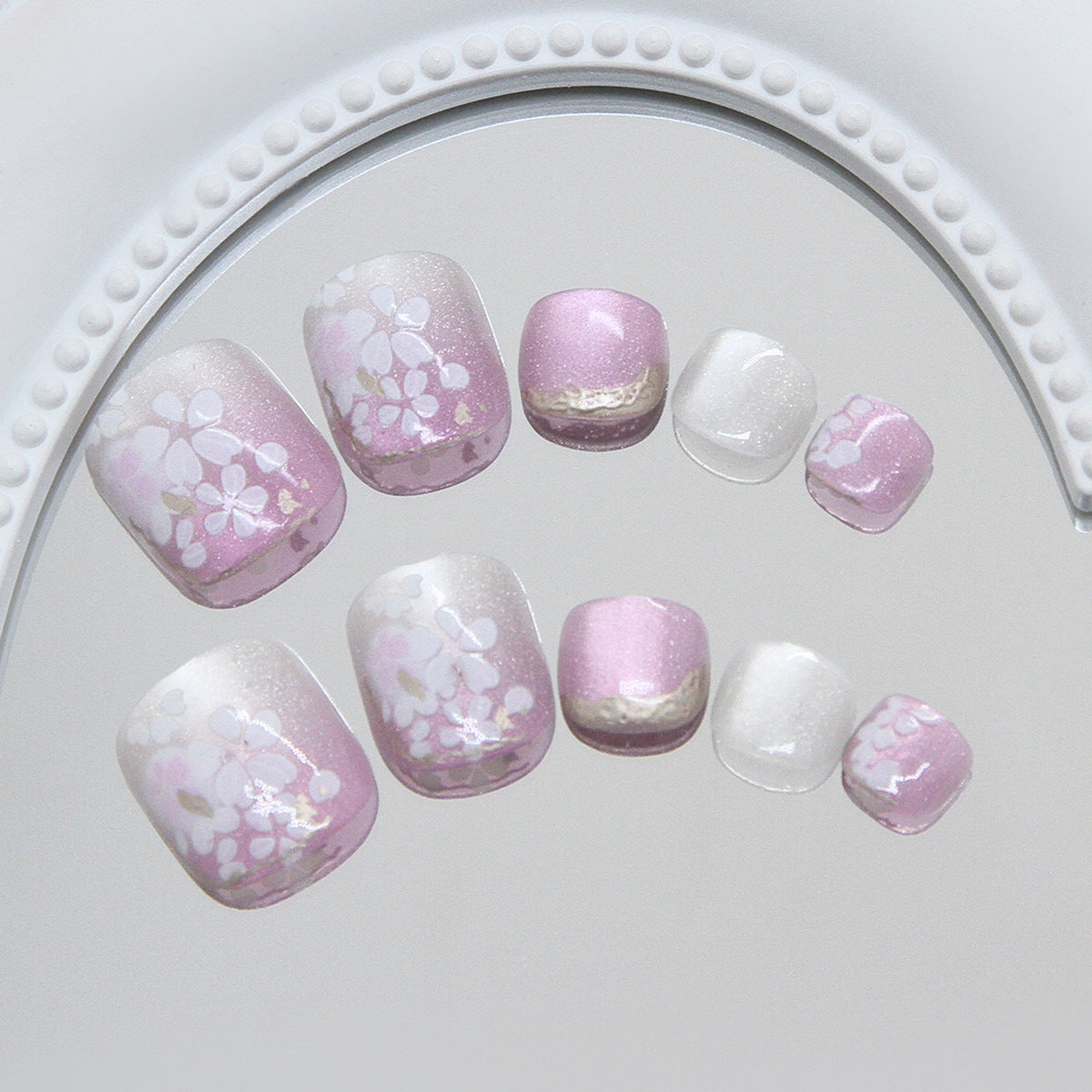 No.575 Light Purple Toenails Patch 24pcs/Set