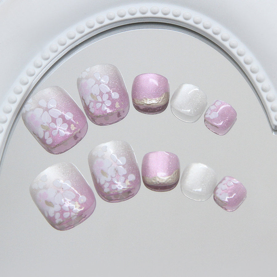 No.575 Light Purple Toenails Patch 24pcs/Set