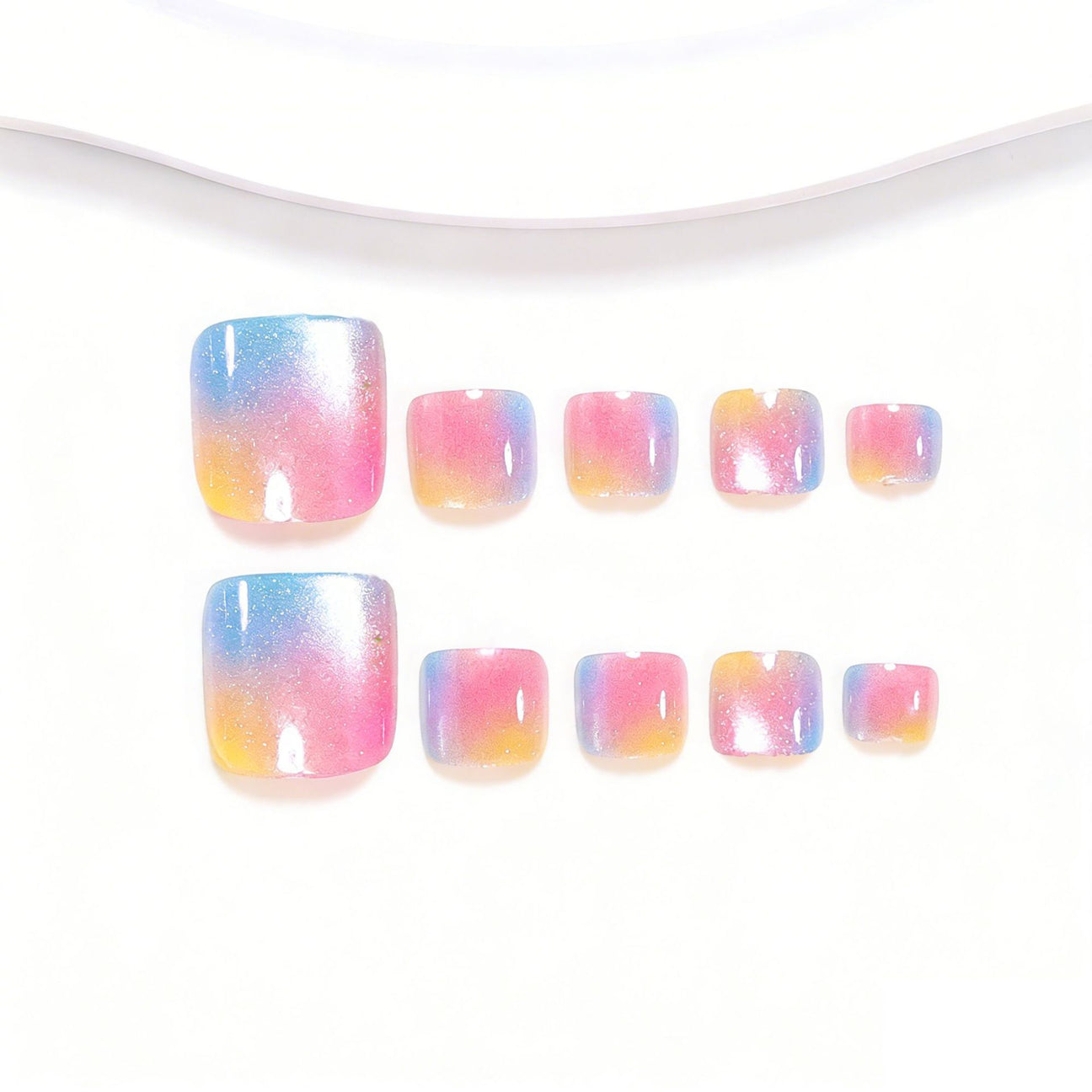 No.PSN211 Colorful  Cat's Eye Hand & Toe Pair Set-48pcs