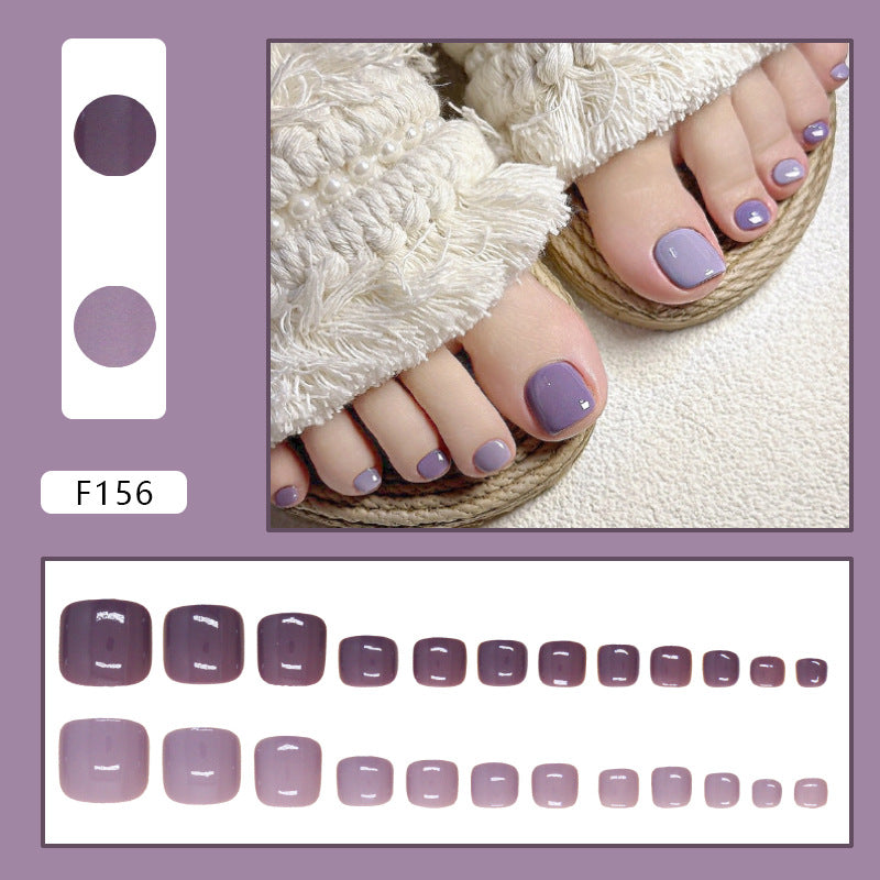 No.592 Purple Toenails Patch 24pcs/Set