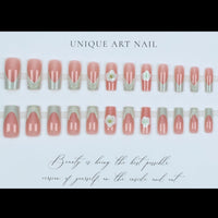 No.F496 Flower Fingernails Patch 24pcs/Set