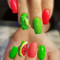 No.F50 Watermelon Fingernails Patch 24pcs/Set