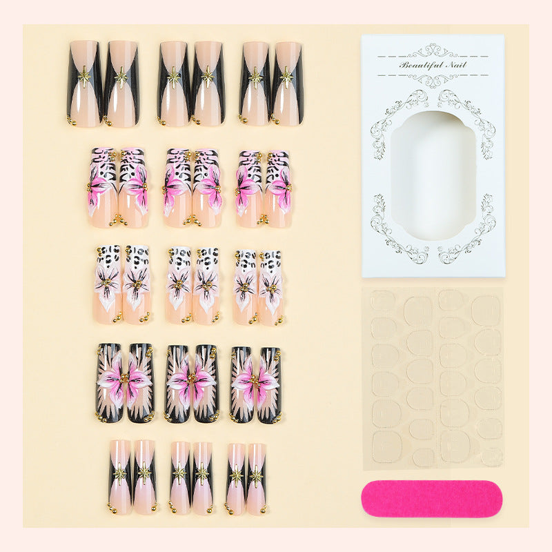 No.F621 Leopard Spots Fingernails Patch 24pcs/Set