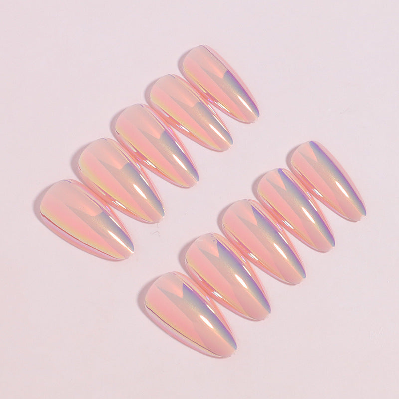 No.F670 Pink Aurora Fingernails Patch 24pcs/Set