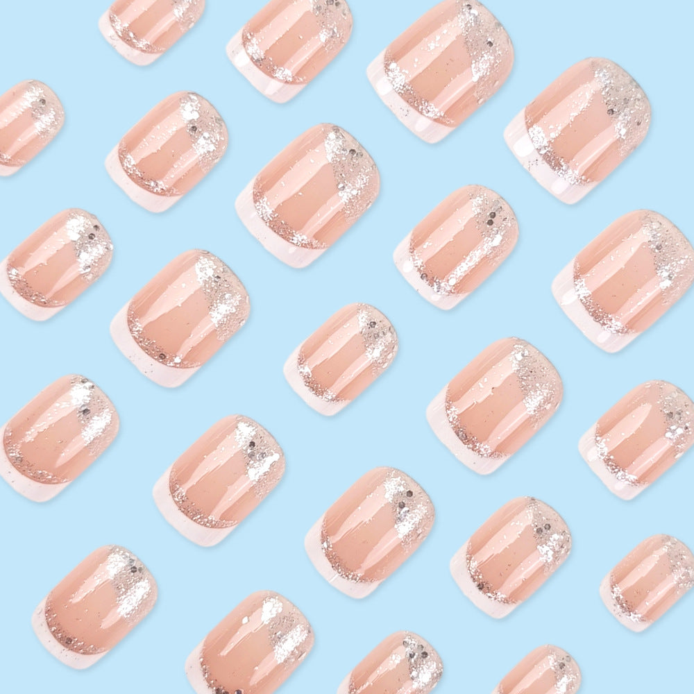 No.F730 Nude Pink Fingernails Patch 24pcs/Set