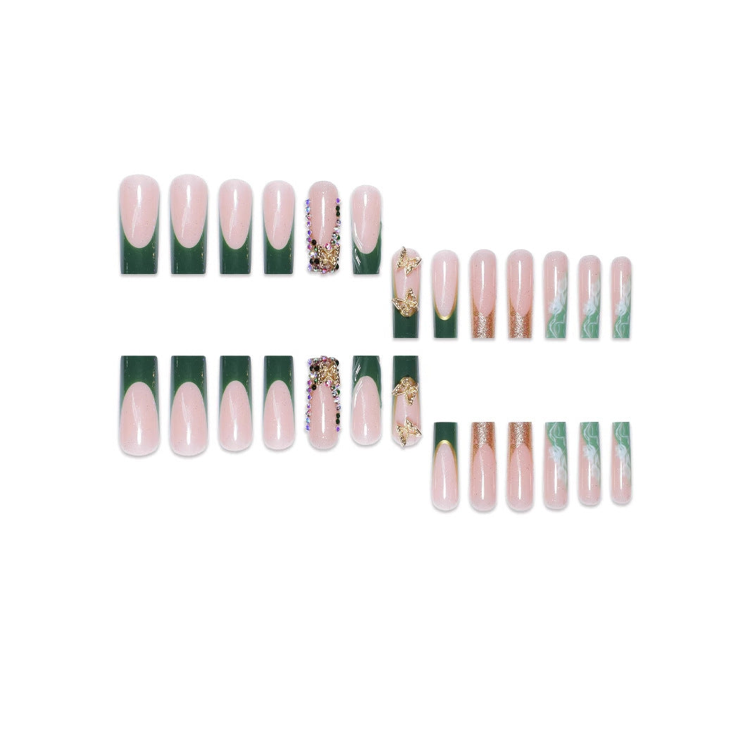 No.F673 Butterfly Fingernails Patch 24pcs/Set