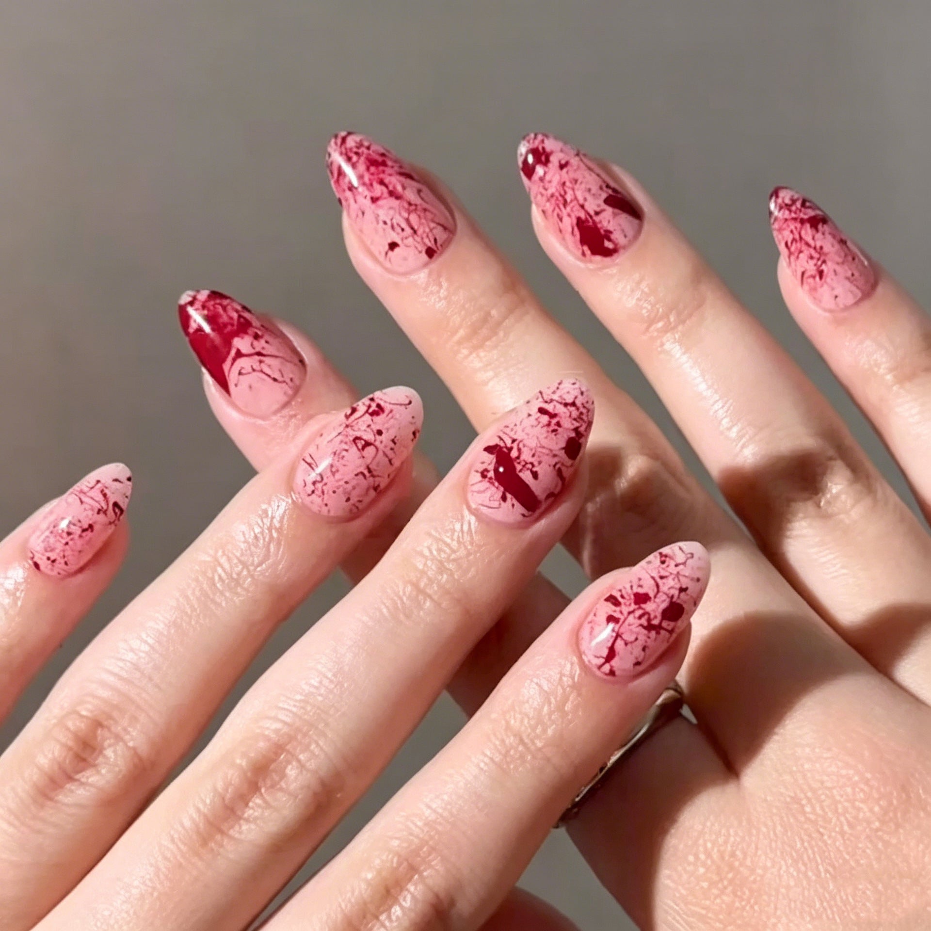 No.AW192 Halloween Blood Fingernails Patch 24pcs/Set