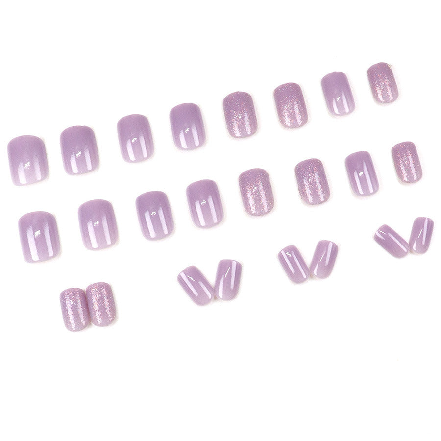 No.F20 Light Purple Fingernails Patch 24pcs/Set