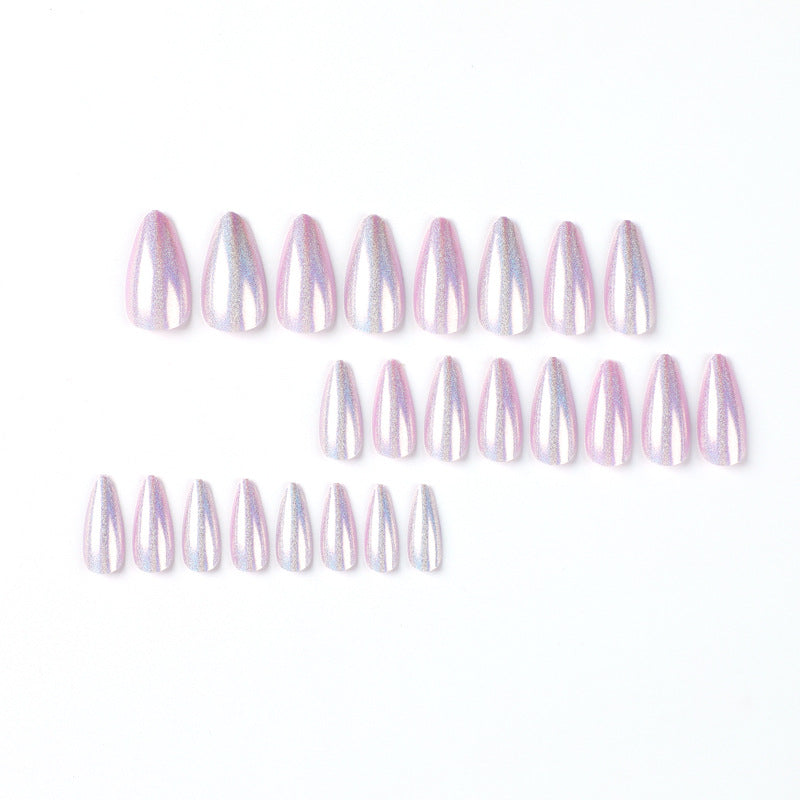 No.F159 Purple Glitter Fingernails Patch 24pcs/Set