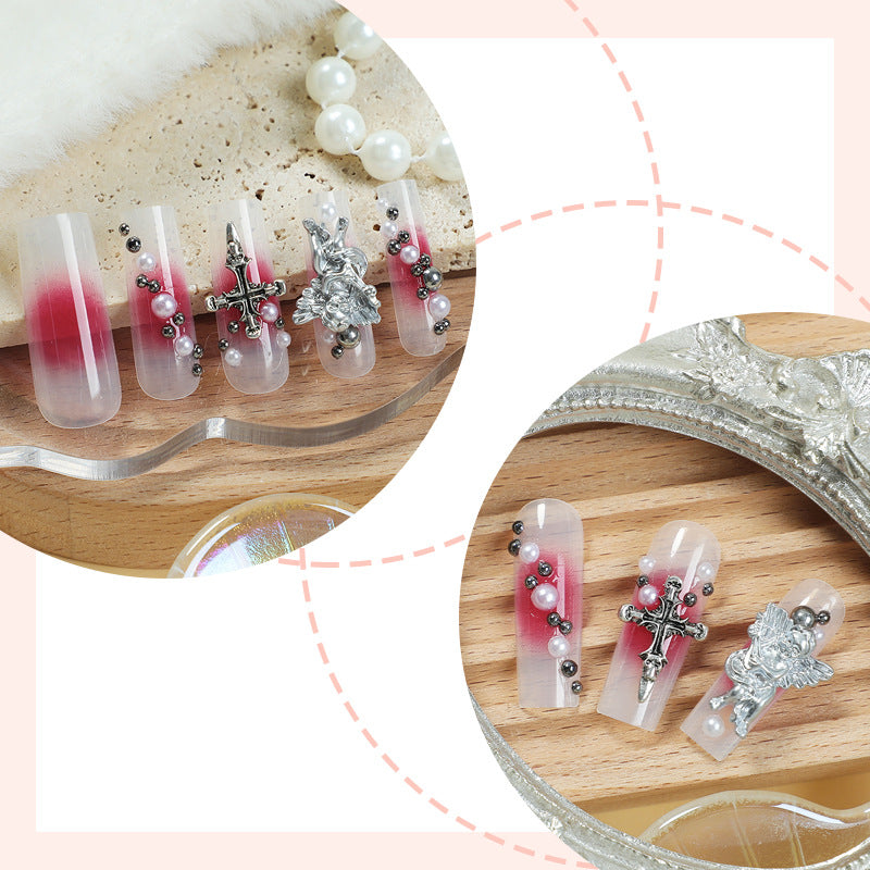 No.F350 Cross Blush Fingernails Patch 24pcs/Set
