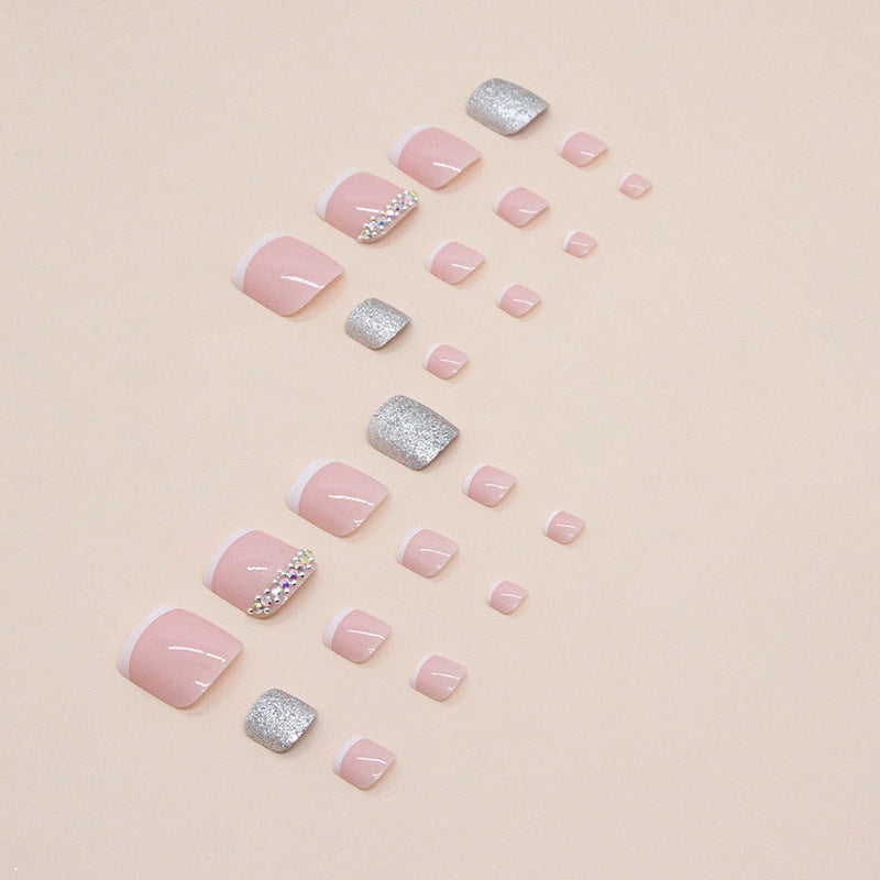 No.141 Flashing Diamonds Patches Toenails 24pcs/Set