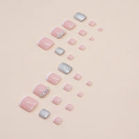 No.141 Flashing Diamonds Patches Toenails 24pcs/Set