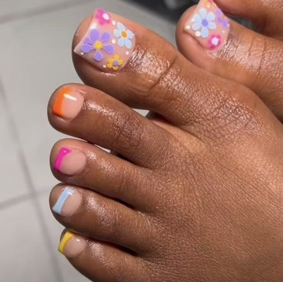 No.714 Flower Toenails Patch 24pcs/Set