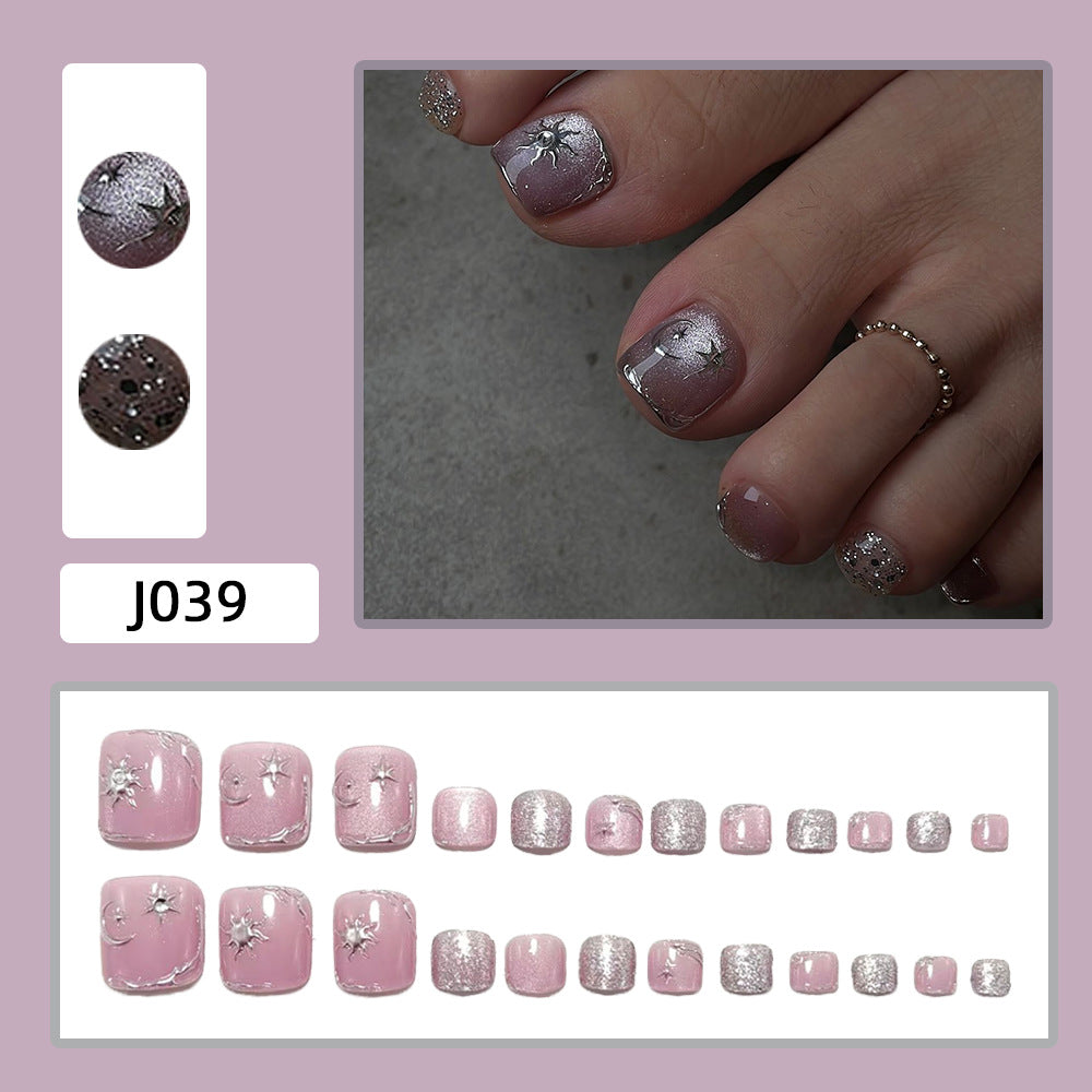 No.PSN199 Purple Cat's Eye Hand & Toe Pair Set-48pcs