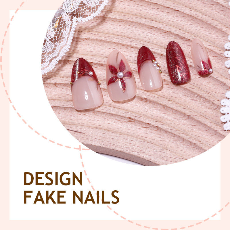 No.F609 Print Cat's Eye Fingernails Patch 30pcs/Set