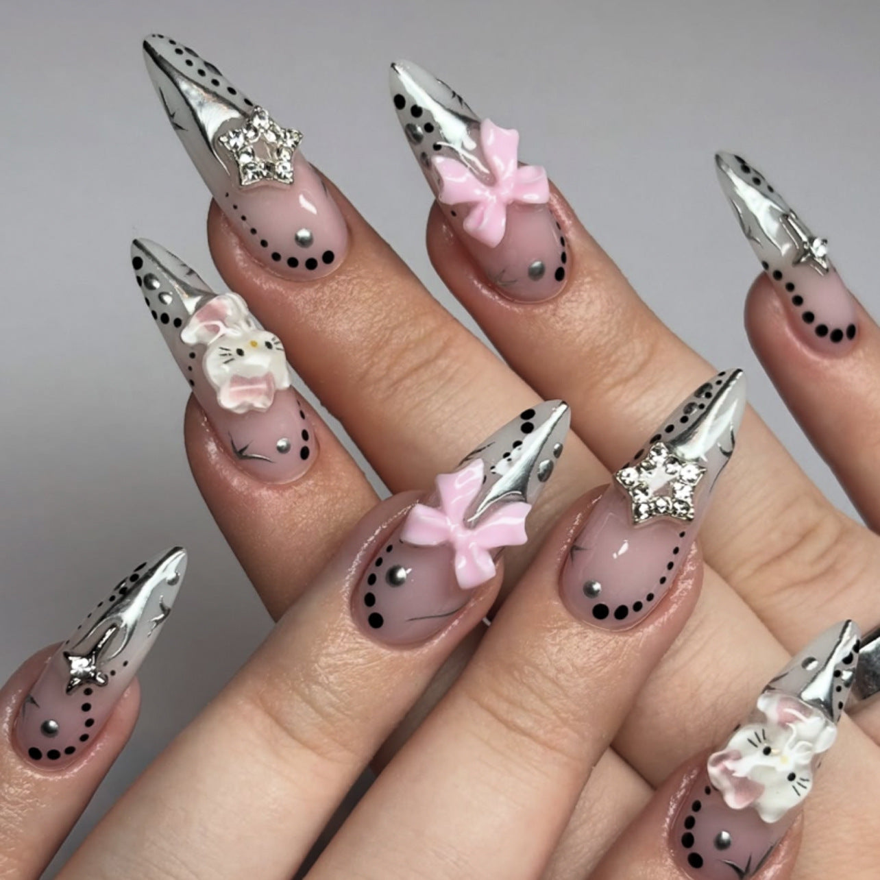 No.F539 Y2K Fingernails Patch 24pcs/Set