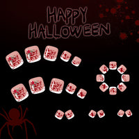 No.AW159 Halloween Red Blood Toenails Patch 24pcs/Set