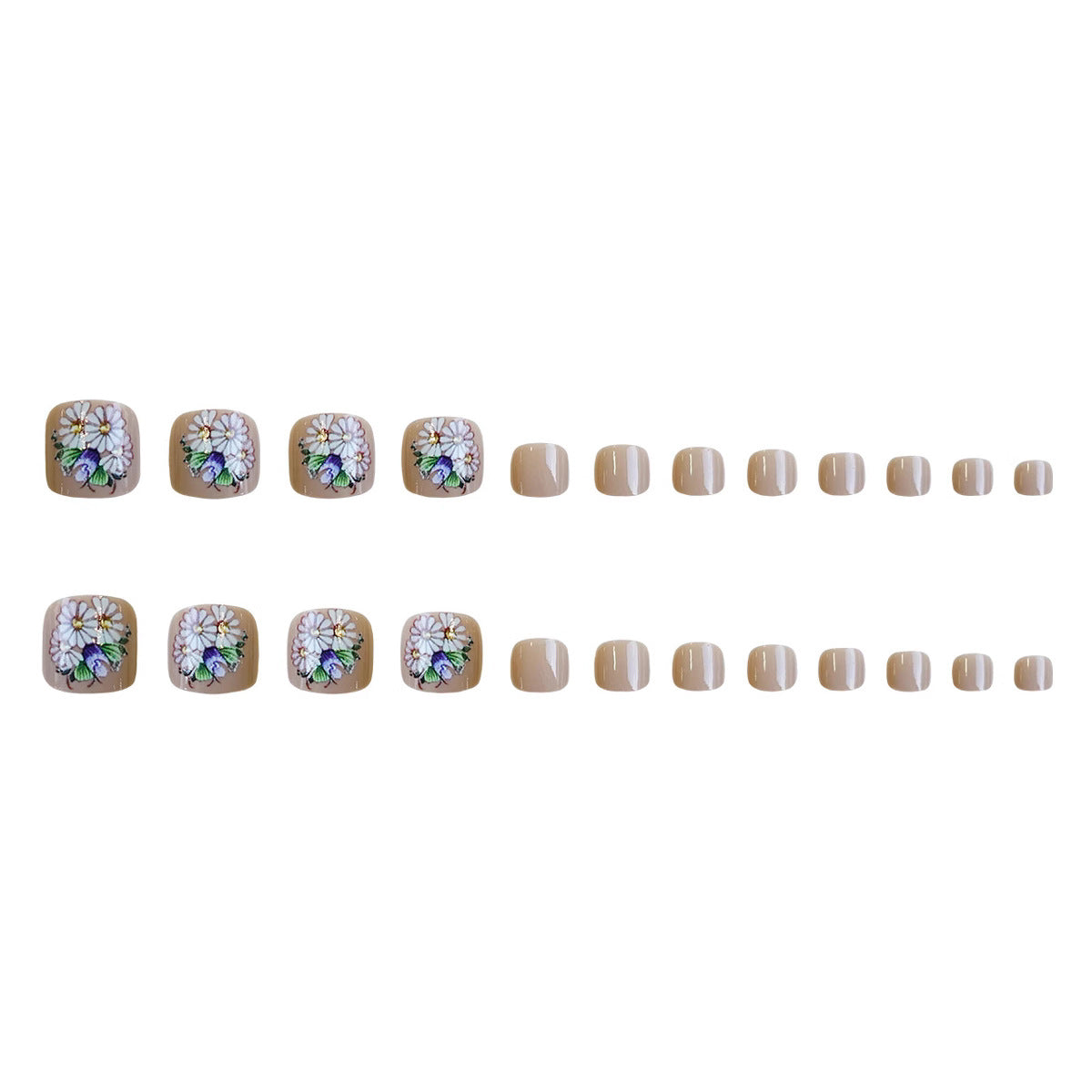No.505 Daisy Toenails Patch 24pcs/Set